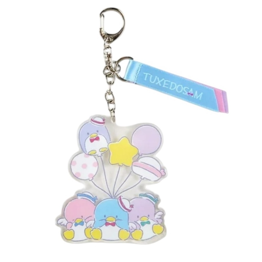 ✅TuxedoSam Keychain Acrylic Sanrio Balloon Dream Series